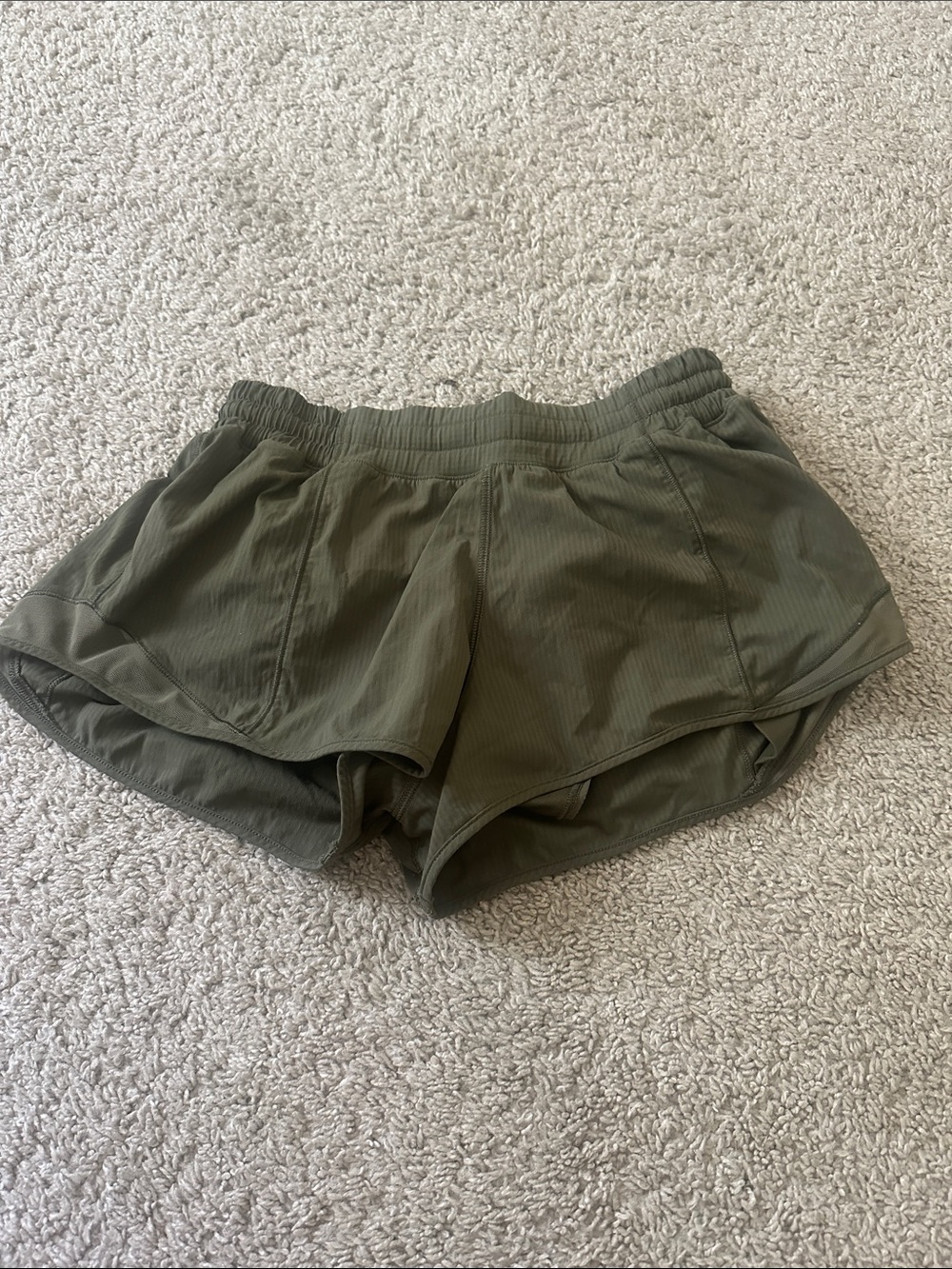 lululemon athletica Olive Green Hotty Hot Shorts